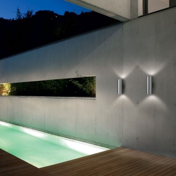 Aplica exterior IP54 GUN aluminiu Ideal Lux 033020, 2xE27