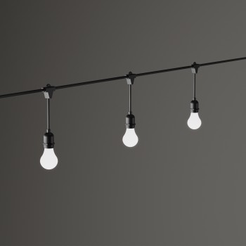 Ghirlanda luminoasa exterior IP44 FIESTA negru Ideal Lux 246796, 6 m, 10xE27
