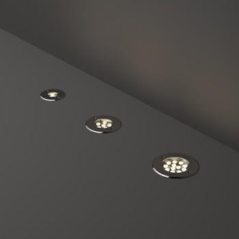 Spot exterior LED IP67 FLOOR otel Ideal Lux 255651, D9 cm, 3W