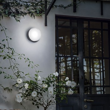 Plafoniera exterior IP44 URANO antracit Ideal Lux 168111, D12 cm, 1xGX53