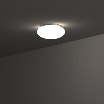 Plafoniera exterior IP44 BUBBLE alb Ideal Lux 135250, D33.5 cm, 1xE27