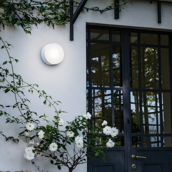 Plafoniera exterior IP44 URANO alb Ideal Lux 168036, D12 cm, 1xGX53