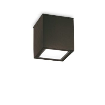 Plafoniera exterior IP54 TECHO negru Ideal Lux 251530, 15x15 cm, 1xGU10