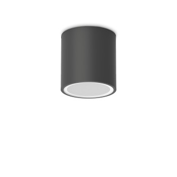 Plafoniera exterior IP54 TECHO negru Ideal Lux 318141, D9 cm, 1xGU10