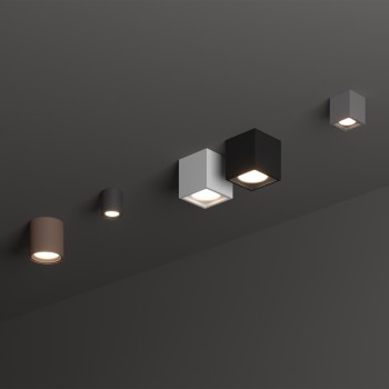 Plafoniera exterior IP54 TECHO gri Ideal Lux 342726, D9 cm, 1xGU10