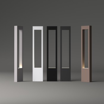 Stalp iluminat gradina IP44 VEGA alb Ideal Lux 136035, H80 cm, 1xG9