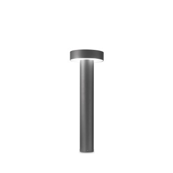 Stalp iluminat gradina IP44 TESLA antracit Ideal Lux 153193, H60 cm, 4xG9