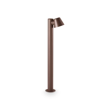 Stalp iluminat gradina IP43 GAS cafeniu Ideal Lux 213101, H80 cm, 1xGU10