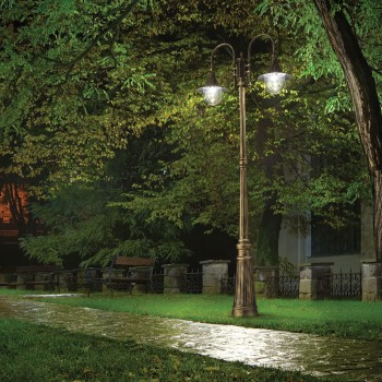 Stalp iluminat gradina IP43 CIMA antracit Ideal Lux 246833, H216 cm, 2xE27