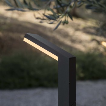 Stalp iluminat gradina LED IP54 STYLE antracit Ideal Lux 246871, H100 cm, 8.5W