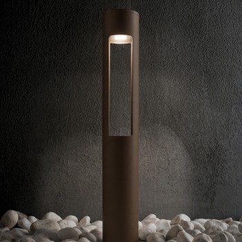 Stalp iluminat gradina IP44 ACQUA cafeniu Ideal Lux 246918, H60 cm, 1xG9