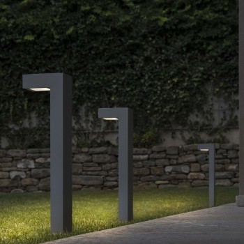 Stalp iluminat gradina IP65 SIRIO gri Ideal Lux 246970, H60 cm, 1xGX53