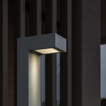 Stalp iluminat gradina IP65 SIRIO gri Ideal Lux 246970, H60 cm, 1xGX53