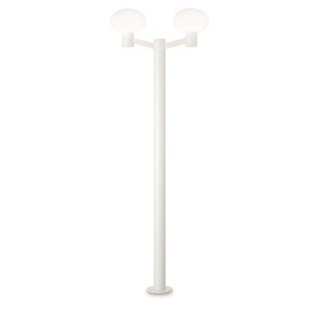 Stalp iluminat gradina IP44 CLIO alb Ideal Lux 249506, H197 cm, 2xE27