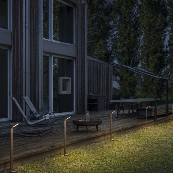 Stalp iluminat gradina LED IP54 AGOS antracit Ideal Lux 254319, H80 cm, 6.5W