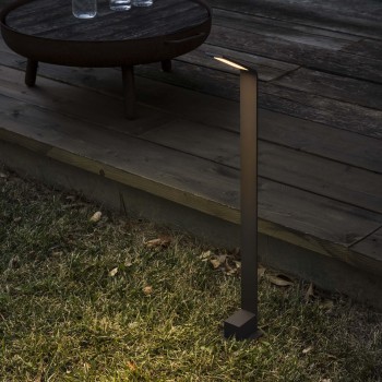 Stalp iluminat gradina LED IP54 AGOS antracit Ideal Lux 254319, H80 cm, 6.5W