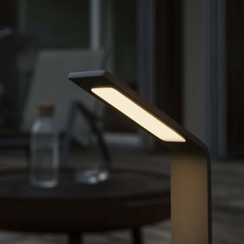 Stalp iluminat gradina LED IP54 AGOS antracit Ideal Lux 254319, H80 cm, 6.5W