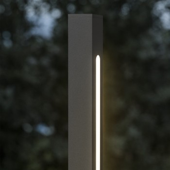Stalp iluminat gradina LED IP65 JEDI negru Ideal Lux 293202, H160.5 cm, 25W
