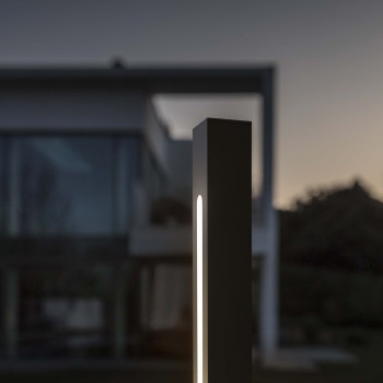 Stalp iluminat gradina LED IP65 JEDI negru Ideal Lux 293202, H160.5 cm, 25W