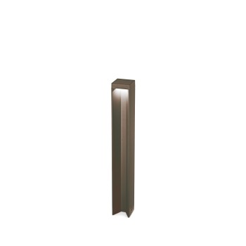 Stalp iluminat gradina LED IP54 KURT cafeniu Ideal Lux 294001, H65 cm, 11W