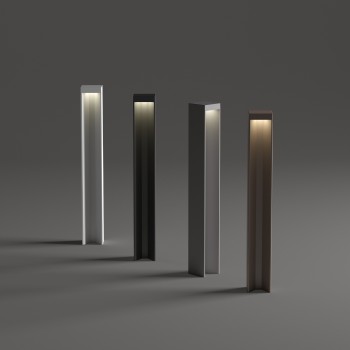 Stalp iluminat gradina LED IP54 KURT alb Ideal Lux 306841, H65 cm, 11W