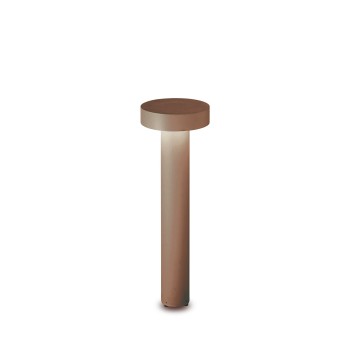 Stalp iluminat gradina IP44 TESLA cafeniu Ideal Lux 316048, H60 cm, 4xG9