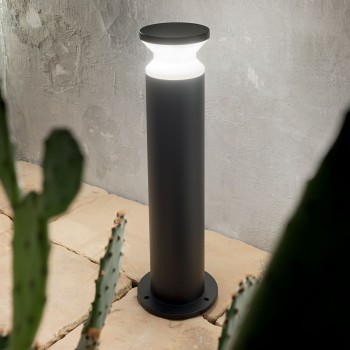 Stalp iluminat gradina IP65 TORRE cafeniu Ideal Lux 321868, H80 cm, 1xE27