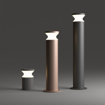 Stalp iluminat gradina IP65 TORRE gri Ideal Lux 321950, H22 cm, 1xE27