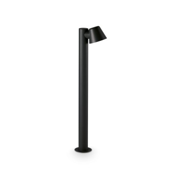 Stalp iluminat gradina IP43 GAS negru Ideal Lux 322421, H80 cm, 1xGU10