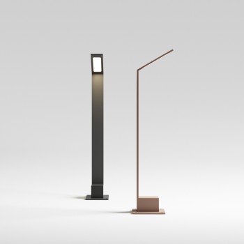 Stalp iluminat gradina LED IP54 AGOS cafeniu Ideal Lux 326689, H60 cm, 6.5W