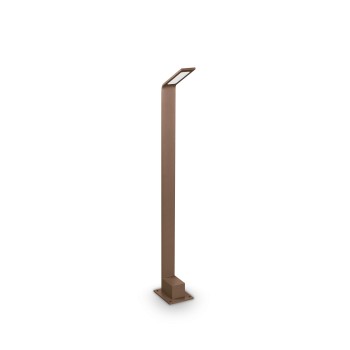 Stalp iluminat gradina LED IP54 AGOS cafeniu Ideal Lux 326726, H80 cm, 6.5W