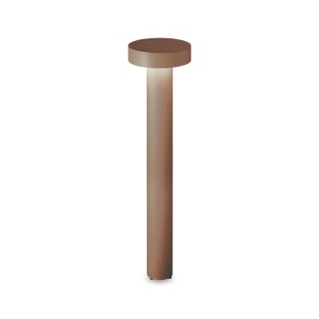 Stalp iluminat gradina IP44 TESLA cafeniu Ideal Lux 326924, H80 cm, 4xG9