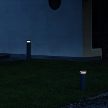 Stalp iluminat gradina LED IP65 BOEING negru Ideal Lux 346717, H70 cm, 14W