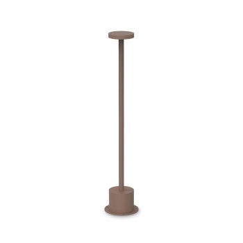 Stalp iluminat gradina LED IP65 TOFFEE cafeniu Ideal Lux 347783, H50 cm, 8W