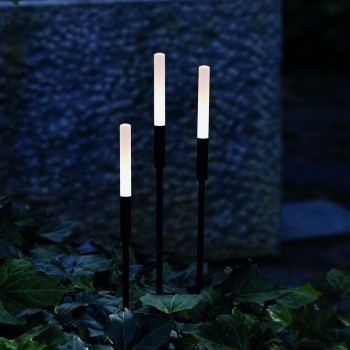 Stalp iluminat gradina LED IP65 TWIGGY cafeniu Ideal Lux 347899, H65 cm, 1.5W