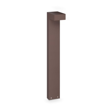 Stalp iluminat gradina LED IP65 SIRIO cafeniu Ideal Lux 365428, H80 cm, 13W