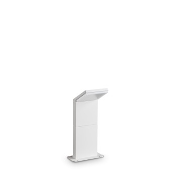 Stalp iluminat gradina LED IP54 STYLE alb Ideal Lux 369594, H30 cm, 8.5W
