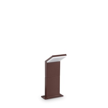 Stalp iluminat gradina LED IP54 STYLE cafeniu Ideal Lux 369624, H30 cm, 8.5W
