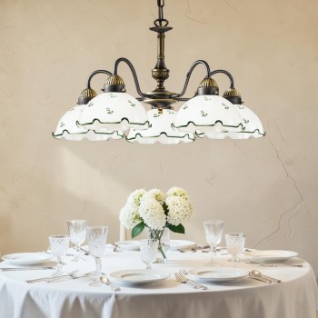 Candelabru NONNA alama antichizata Kolarz 731.85.21, D57 cm, 5xE27