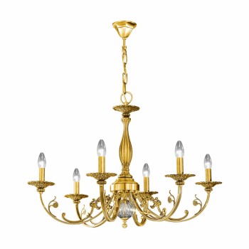 Candelabru PISANI auriu francez Kolarz 0301.86.15, D83 cm, 6xE14