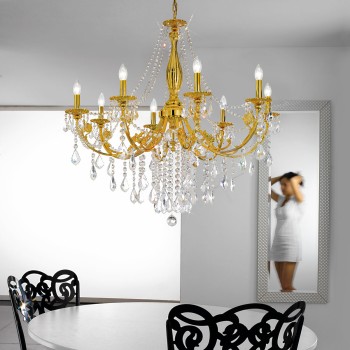Candelabru PISANI PISANI CRYSTAL Kolarz 1301.88.15.SPT, D101 cm, 8xE14