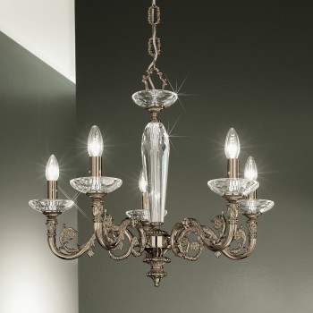 Candelabru CONTARINI alama antichizata Kolarz 0299.85.4, D65 cm, 5xE14