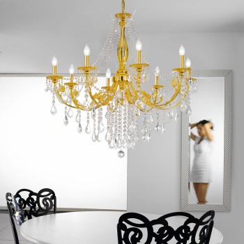 Candelabru PISANI PISANI CRYSTAL Kolarz 1301.88.3.SPT, D101 cm, 8xE14