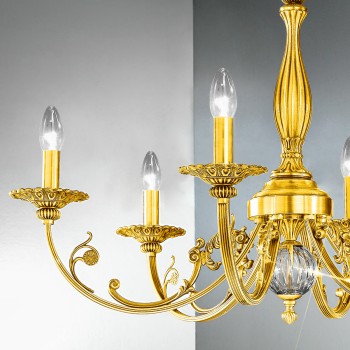 Candelabru PISANI placat cu aur de 24K Kolarz 0301.86.3, D83 cm, 6xE14