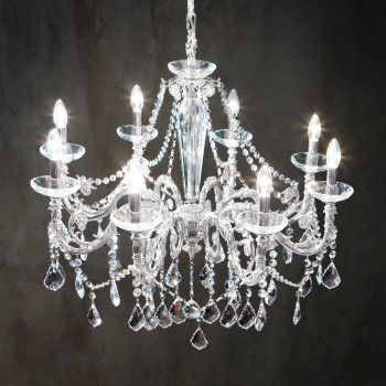 Candelabru CONTARINI CRYSTAL Kolarz 1299.88.5.SPT, D85 cm, 8xE14
