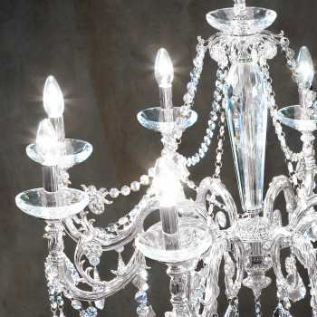 Candelabru CONTARINI CRYSTAL Kolarz 1299.88.5.SPT, D85 cm, 8xE14