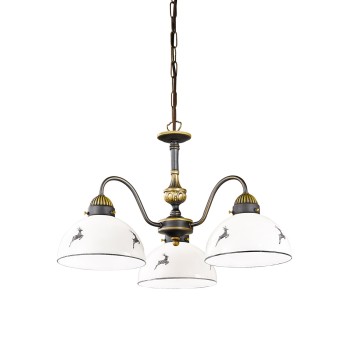 Candelabru NONNA alama antichizata Kolarz 731.83.133, D45 cm, 3xE27