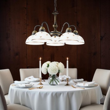 Candelabru NONNA alama antichizata Kolarz 731.85.170, D57 cm, 5xE27