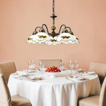 Candelabru NONNA alama antichizata Kolarz 731.85.113, D57 cm, 5xE27