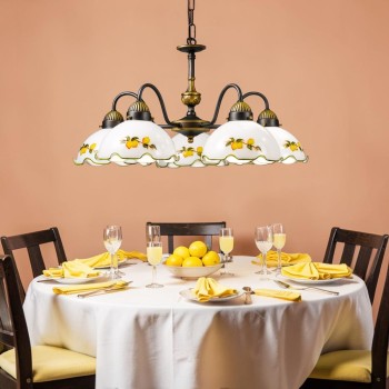 Candelabru NONNA alama antichizata Kolarz 731.85.116, D57 cm, 5xE27